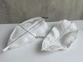 Molde silicona hoja con nervaduras